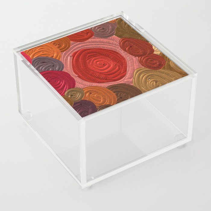 Colorful Metallic Swirls Acrylic Box