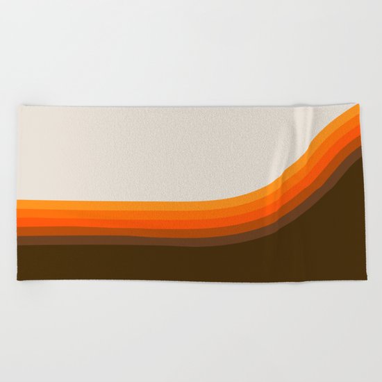 Golden Horizon Diptych - Right Side Beach Towel