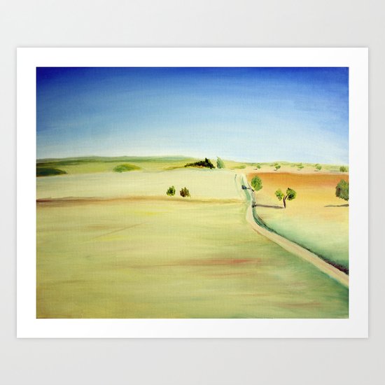 Oil landscape Art Print