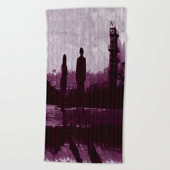 Watching the Refinery Beach Towel