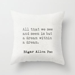 Edgar Allen Poe wisdom Throw Pillow