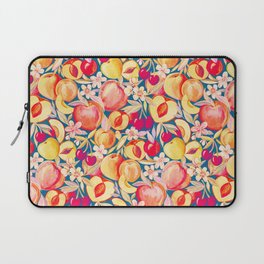 Retro Summer Cherries, Peaches and Apricots Laptop Sleeve