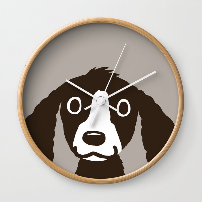 Long Ears Spaniel | Cute Cartoon Dog Wall Clock