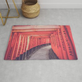 Red torii Kyoto Japan Rug | Japan, Travel, Journey, Osaka, Trip, Kawaii, Plane, Cute, Color, Nara 