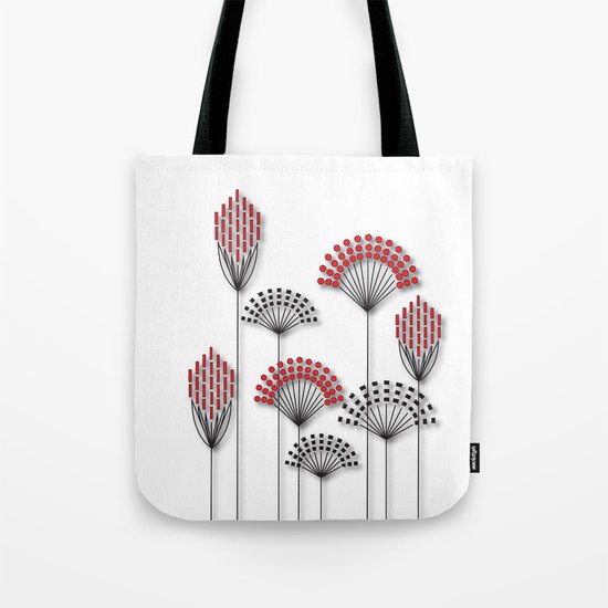 Square Flowers Tote Bag