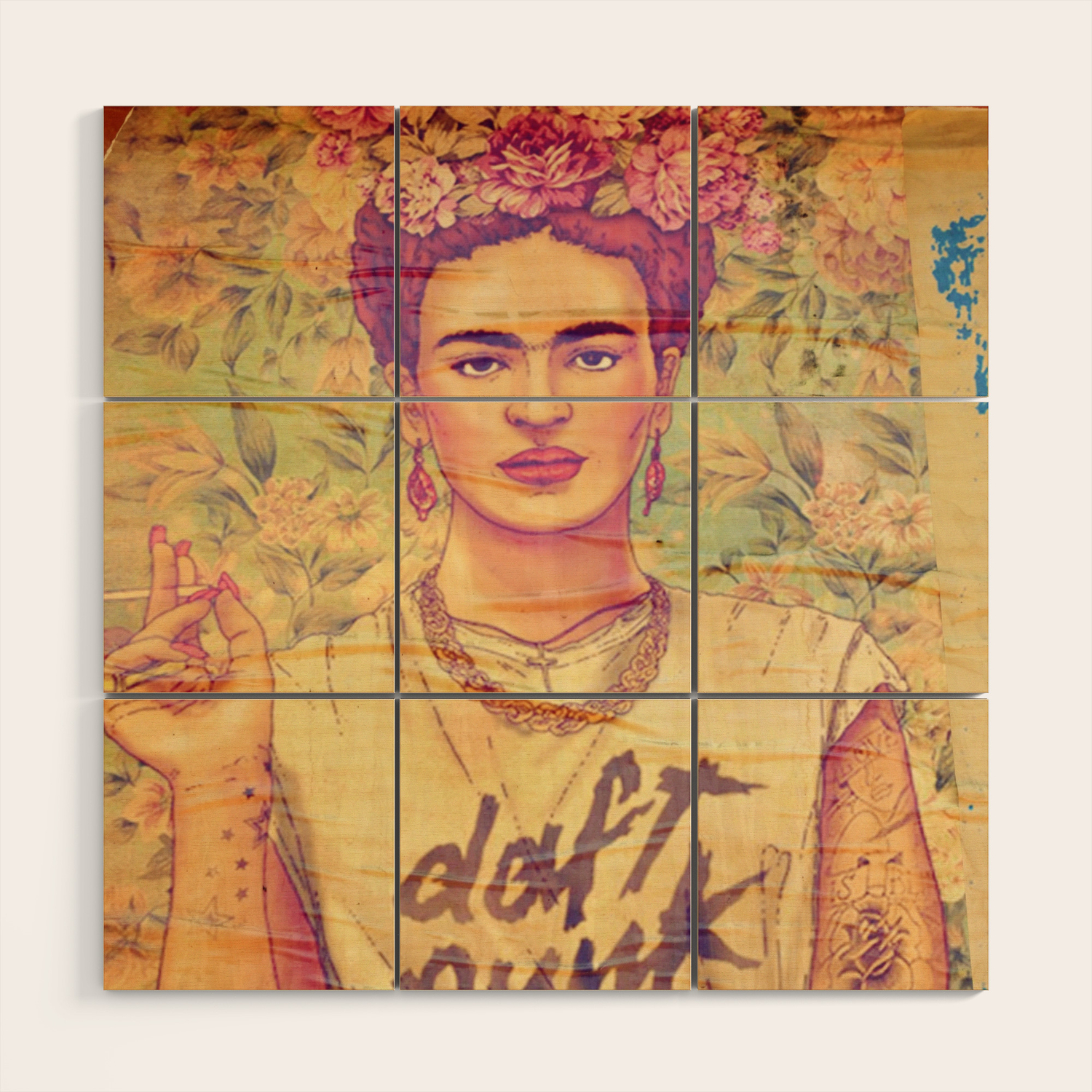 Daft Punk Frida Wood Wall Art By Gzmguvenc Society6
