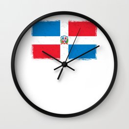 Dominican Republic Dominicano Flag Republica Dominicana Wall Clock