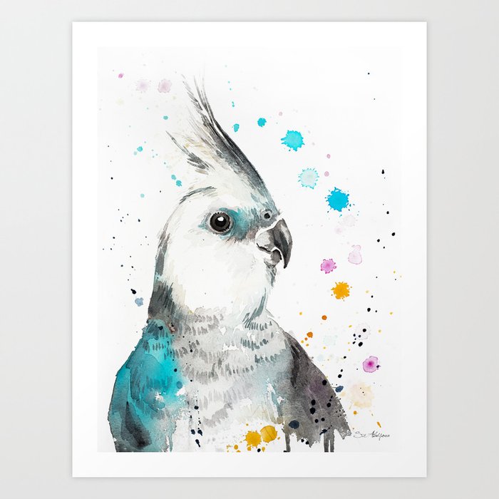 Cockatiel parrot Art Print