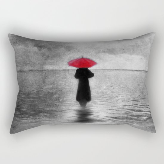 waiting in the sea II - by Viviana Gonzalez Rectangular Pillow