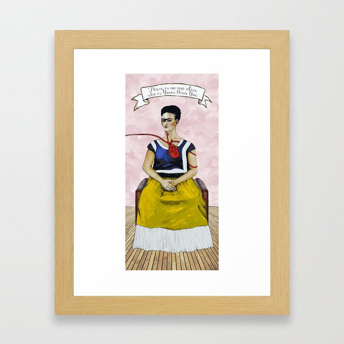 Frida Kahlo with Dr. Suess Quote #2 Framed Art Print