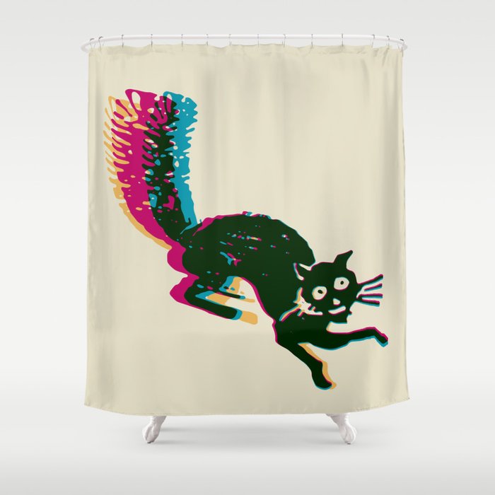 Gato Loco Shower Curtain