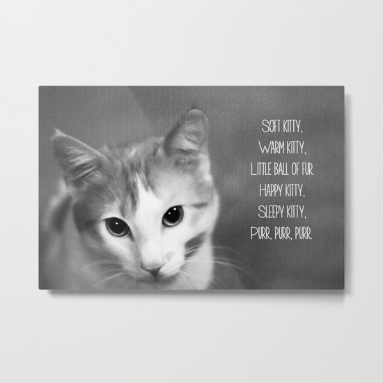 Soft Kitty Metal Print