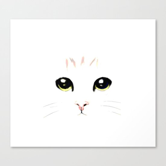 cat white Canvas Print