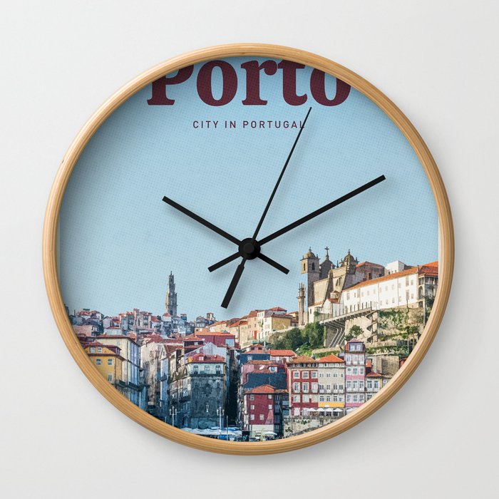 Visit Porto Wall Clock