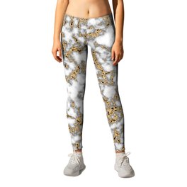 Gold Nuggets Leggings | Marble, Digital, Goldmarble, Goldennuggets, Goldflakes, Realisticgold, Gold, Golden, Graphicdesign 