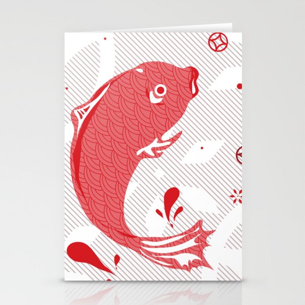 Fortune fish Stationery Cards
