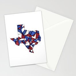 Texas State map in stained glass style Stationery Card