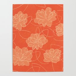 lucky red flowers Poster