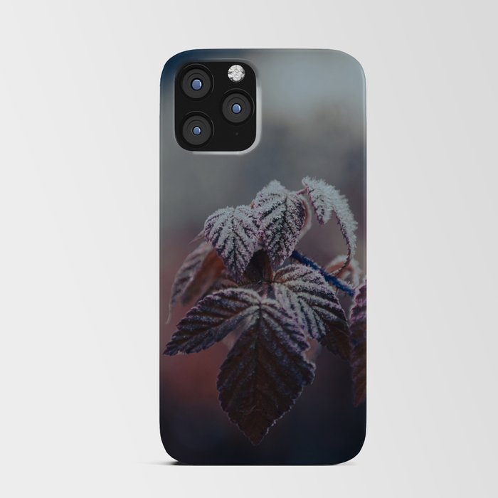 Frosty Leaves iPhone Card Case