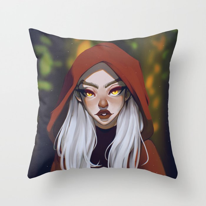 New Story of Red Ridding Hood Throw Pillow