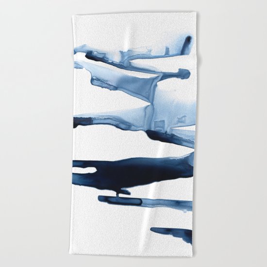 Abstract Indigo no. 2 Beach Towel