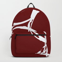 Bed-Stuy Backpack | Circles, Gouache, Abstractart, White, Painting, Red 