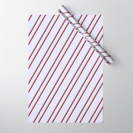 [ Thumbnail: Lavender, Dark Grey, and Dark Red Colored Lines Pattern Wrapping Paper ]
