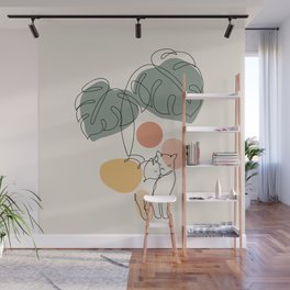 Cat and Plant 36 Wall Mural