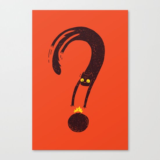 Curiosity Exploded the Cat Canvas Print
