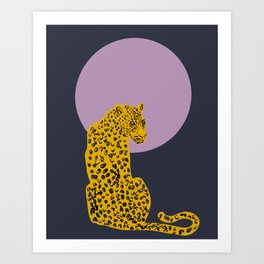 Leopard Moon Art Print