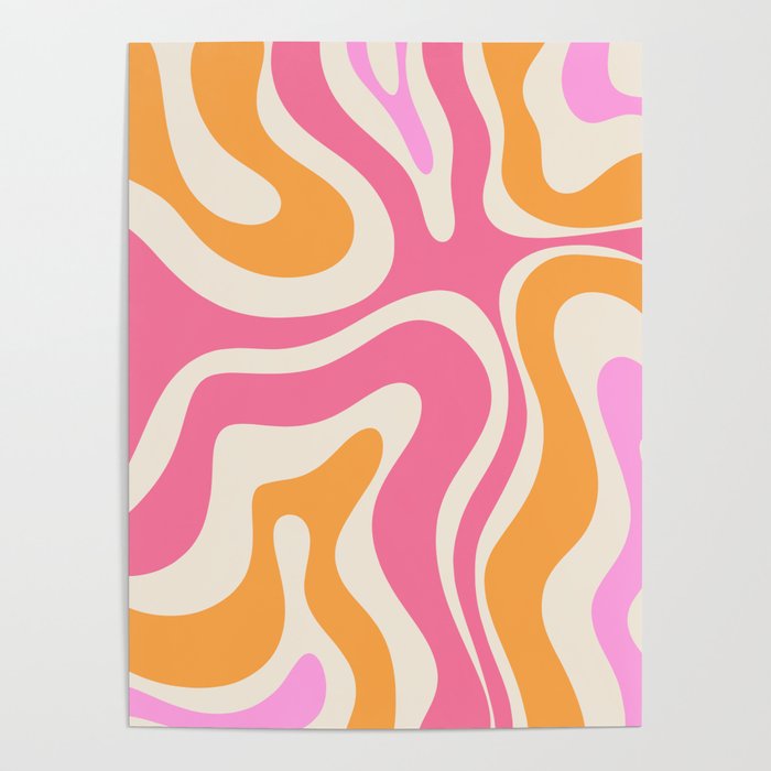 Pink and orange: a Patterned Spirograph Collage Sticker for Sale