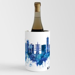 Kawasaki Japan Skyline Blue Wine Chiller