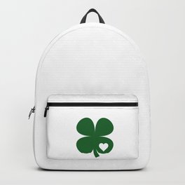 Clover Heart Irish Green St. Patrick's Day Shamrock Backpack