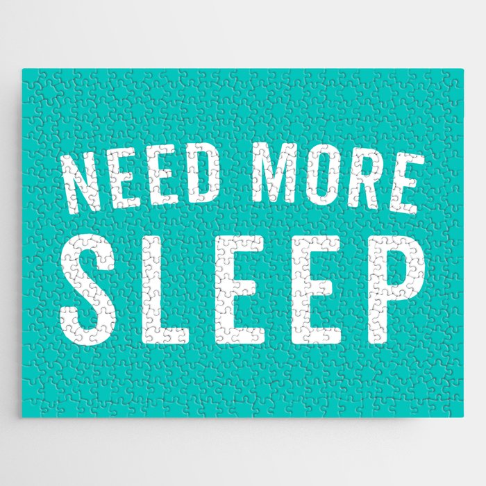 Need More Sleep Blue Funny Quote Jigsaw Puzzle