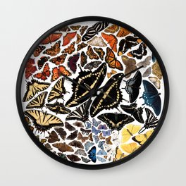 Butterflies of North America Wall Clock | Entomology, Animal, Classroom, Watercolor, Bug, Tshirt, Wildlife, Lepidoptera, Butterflies, Chart 