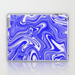 Blue Wavy Grunge Laptop Skin