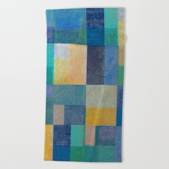 Blue Autumn Beach Towel
