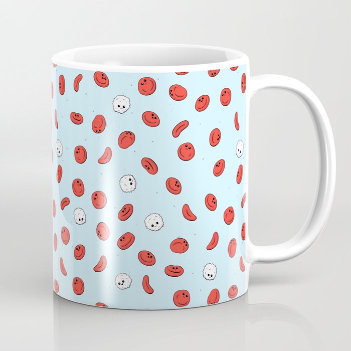 Cute Blood Cells Pattern Coffee Mug