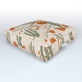 Snakes and Saguaros Outdoor Floor Cushion