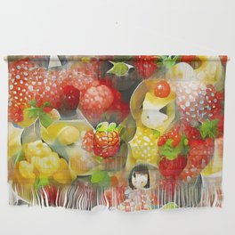 Strawberry Fruit Bowl Wall Hanging