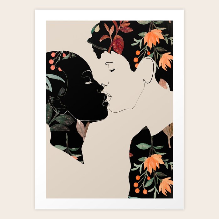 Floral Kiss Art Print by dada22 Society6