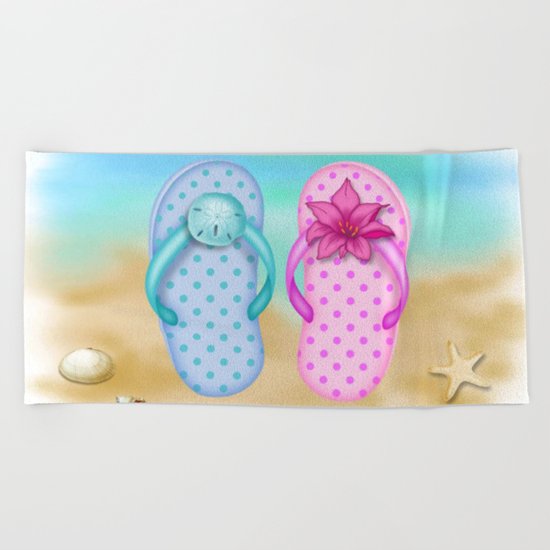 Beach & summer slippers Beach Towel