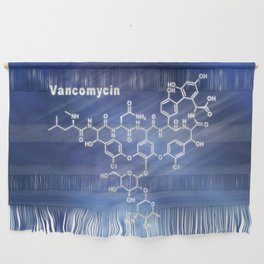 Vancomycin molecule, antibiotic, chemical structure Wall Hanging