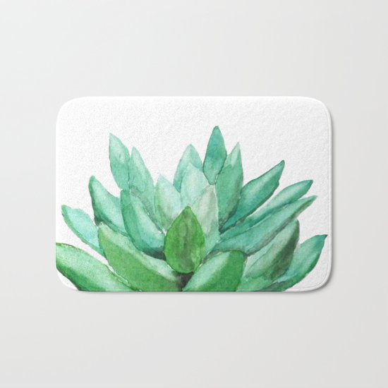 succulent echeveria Bath Mat