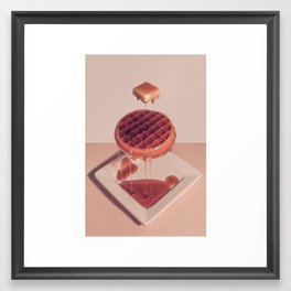 WAFFLE BUTTER AND SYRUP Framed Art Print