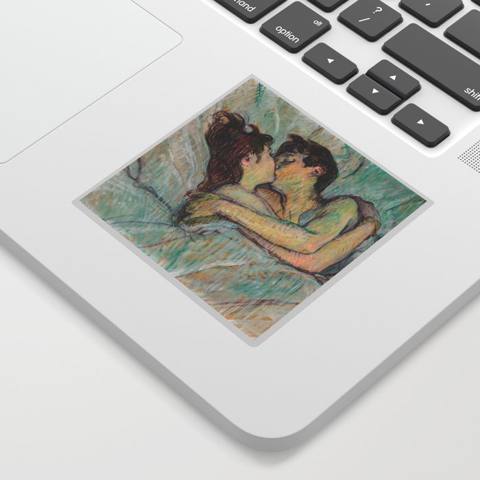 Toulouse-Lautrec - In Bed, The Kiss Sticker