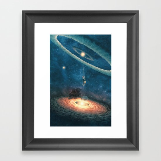 My dream house is in another galaxy Framed Art Print