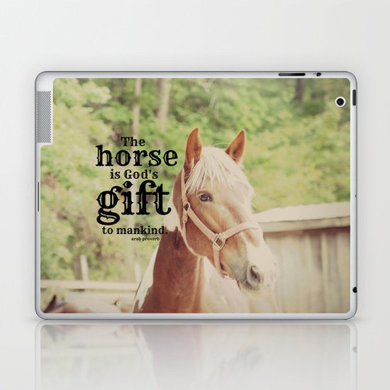 Horse Quote Arab proverb Laptop & iPad Skin