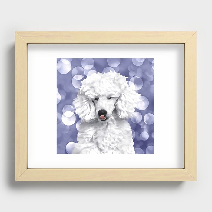A Poodle. (Painting.) Recessed Framed Print