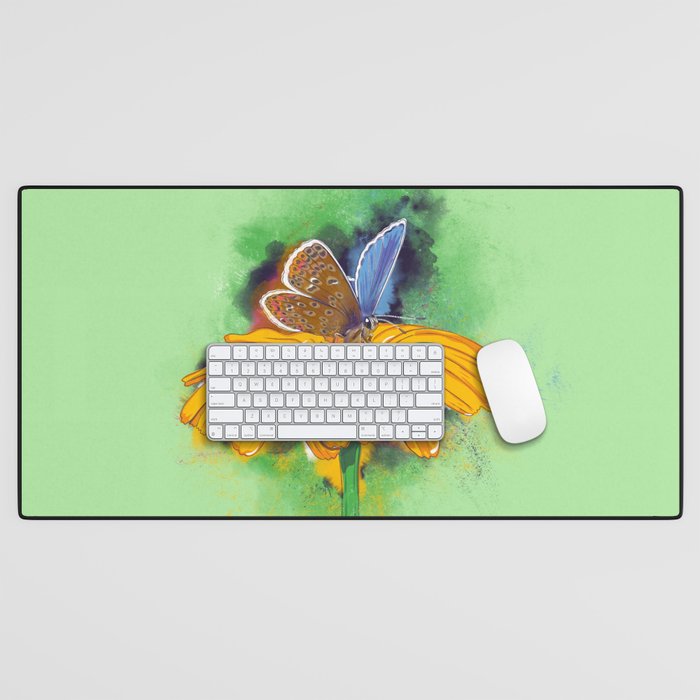 Magical butterfly of many colours Desk Mat